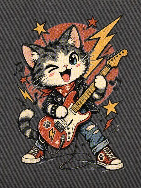 Rock Guitar Cat