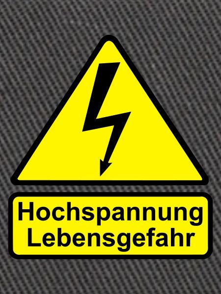Schild Hochspannung Lebensgefahr