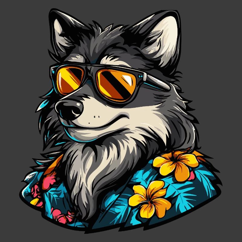 Wolf Comic Cool Sommer