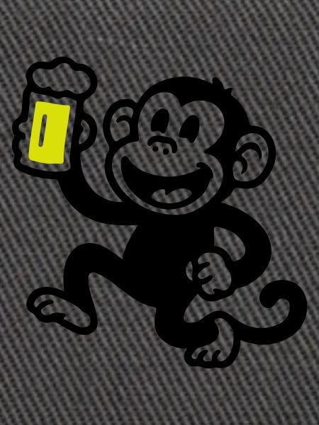 Affe Bier Witzig