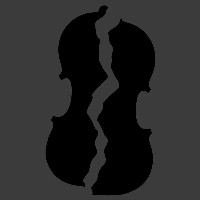 Broken violin