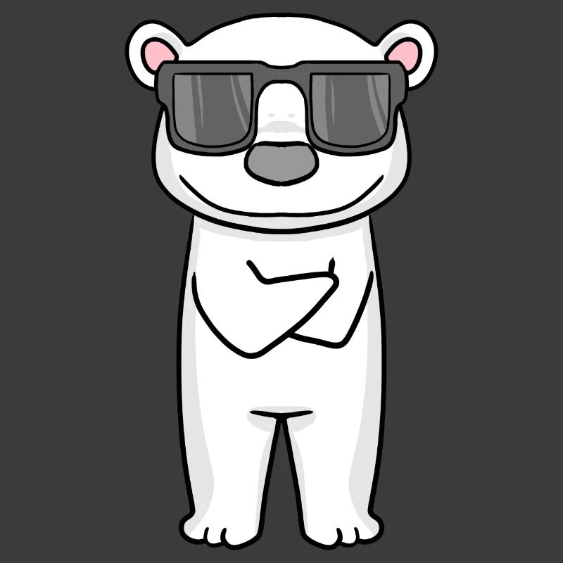 cooler Eisbär mit Sonnenbrille