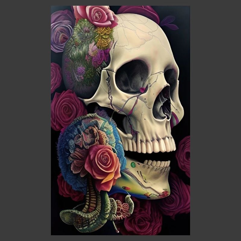 Beautiful fantasy Skull