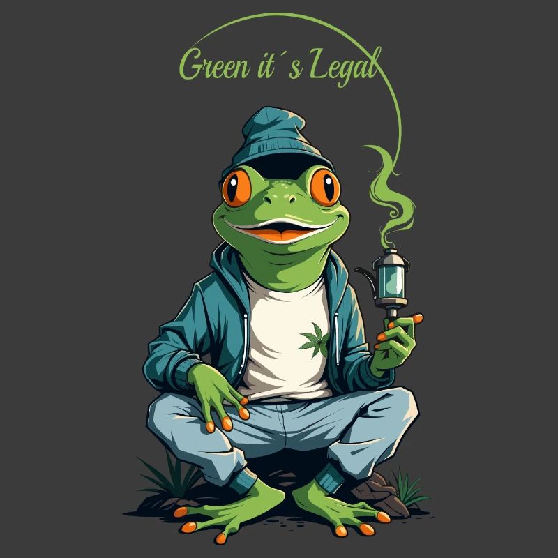 Frosch mit Pfeife