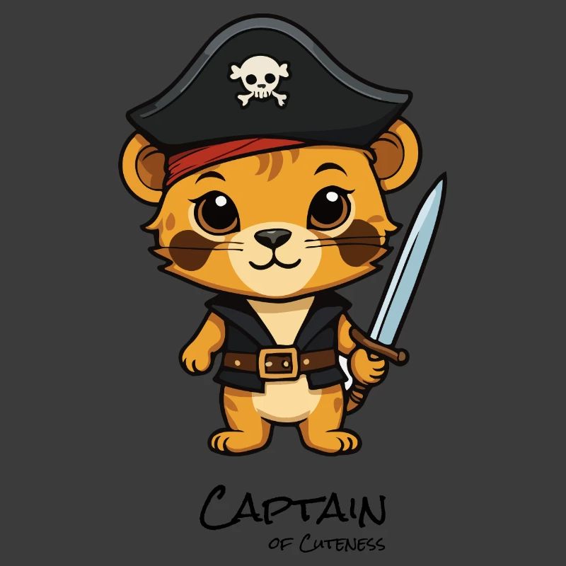 Pirate kitten with saber