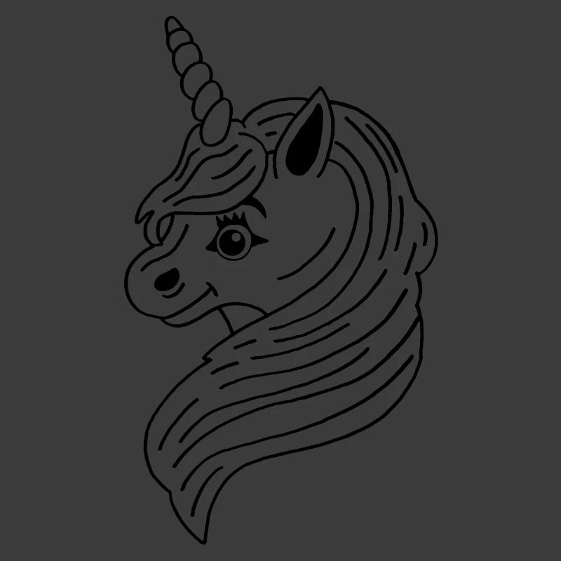 Schwarzes Manga-Einhorn