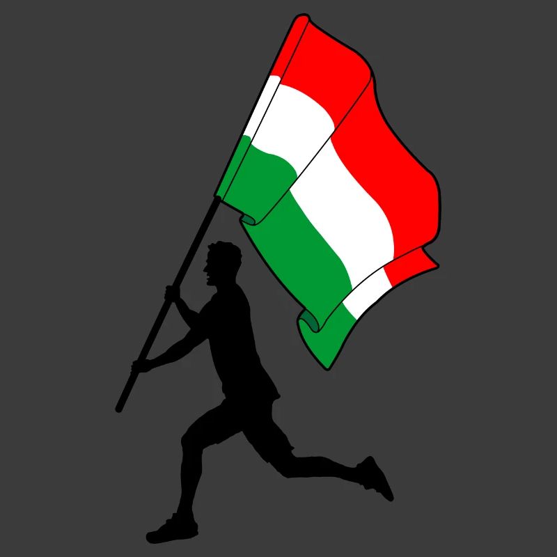 Flagge Ungarn Mann läuft