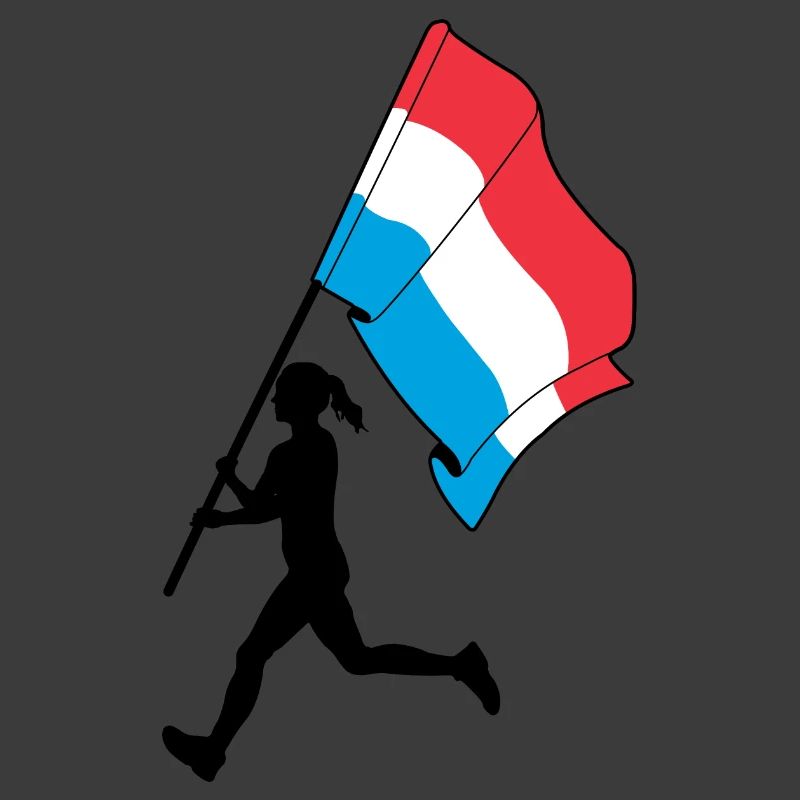 Flagge Luxemburgerin läuft