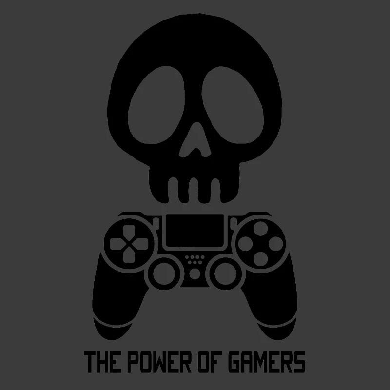 Schwarzer Gamer Schädel