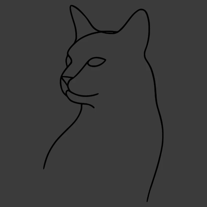 Line Art Katze