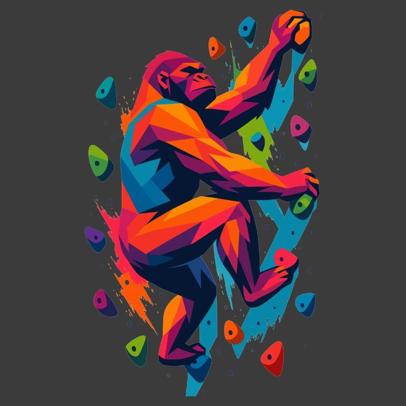 Bouldering Climbing Power Gorilla Silverback Strong