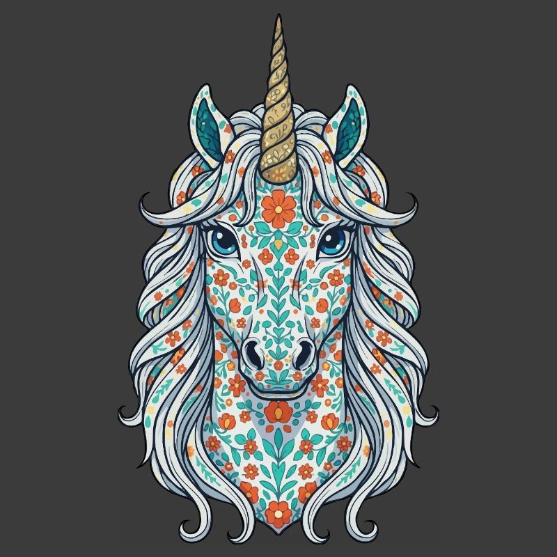Einhorn-Blumenmuster