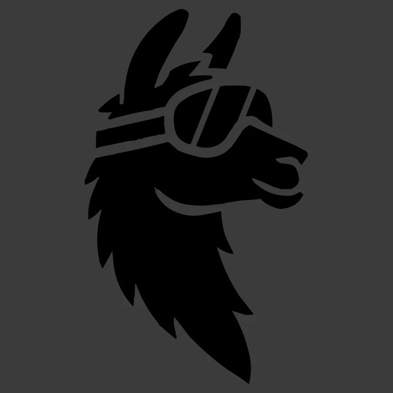 Lama mit Skibrille