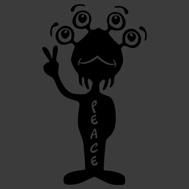 Peace Alien - Schwarz