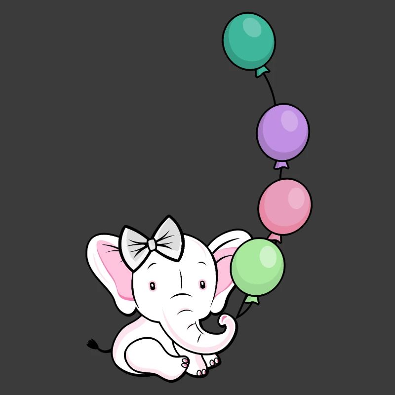 Éléphant ballon avec arc