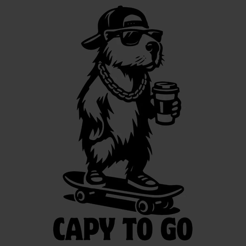 Capy à emporter | Skateboard Capybara | Café