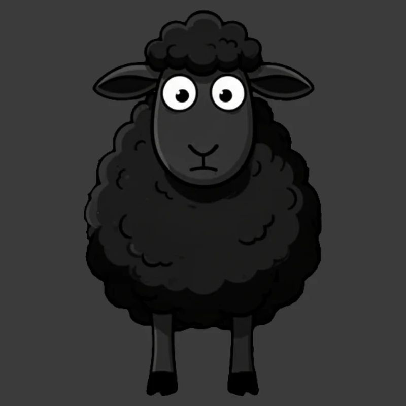 Schwarzes Schaf Schäfchen Geschenk Bauern