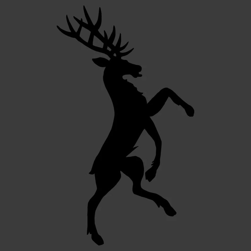 Stehende Hirsch Heraldik Schattenfigur