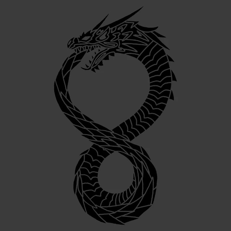 Schwarzer unendlicher Drache