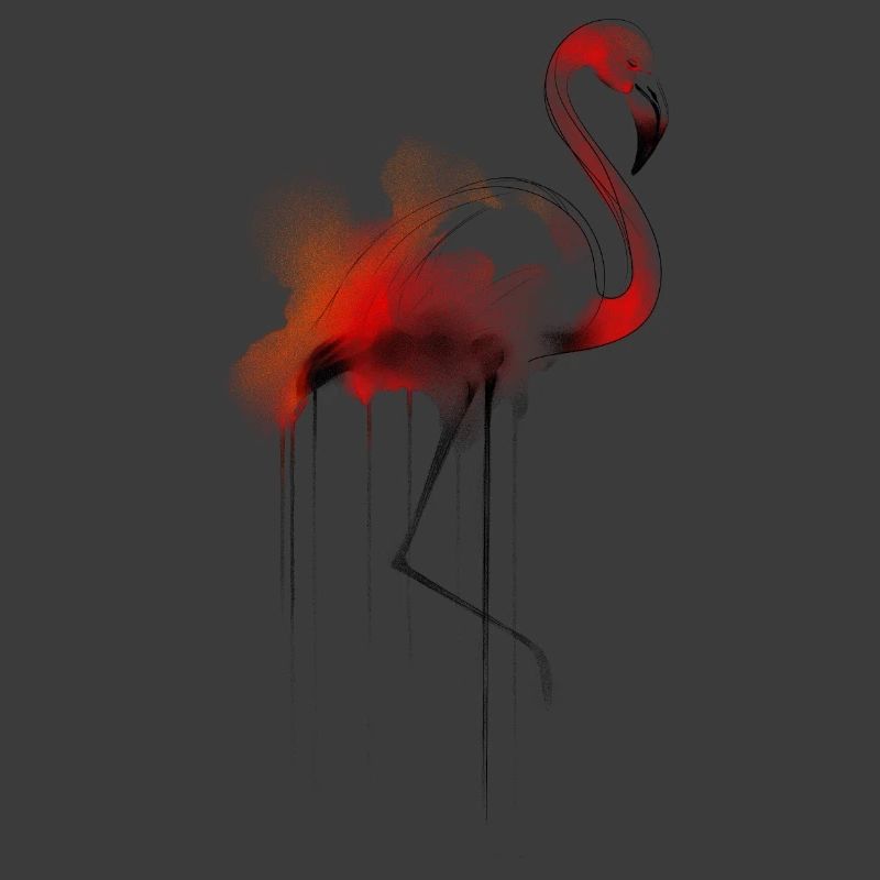 Flamingo Aquarell