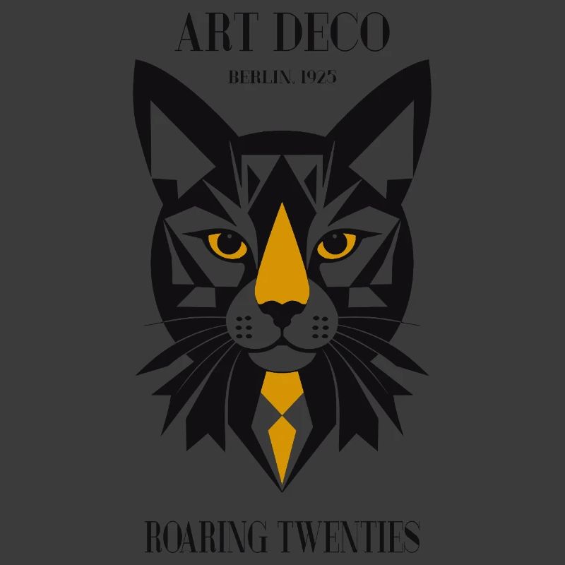 Katze Art Deco