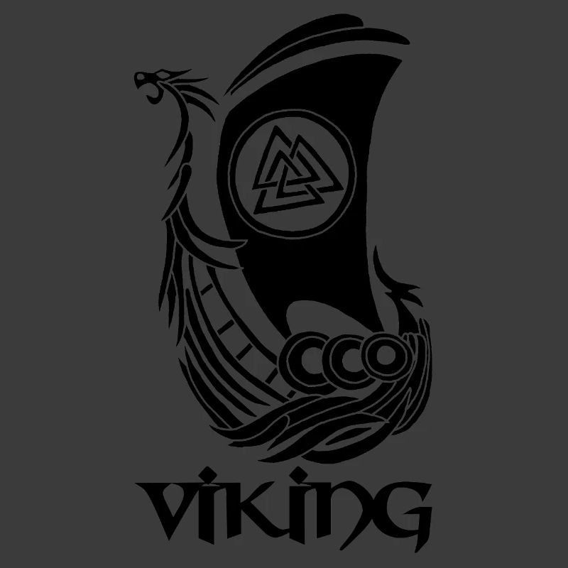 Schwarzes Wikingerschiff