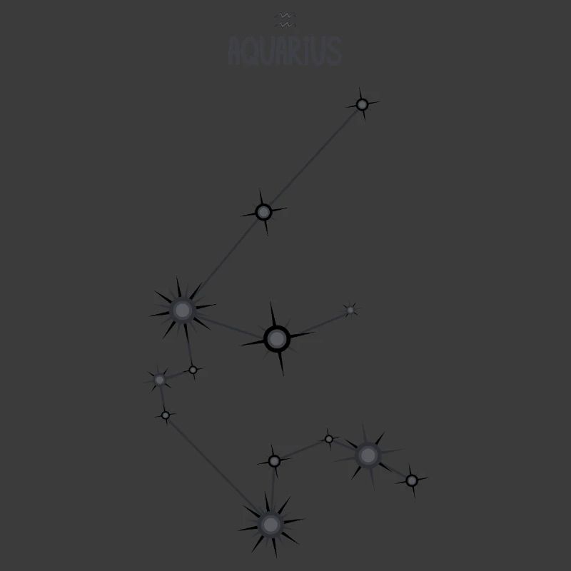 Wassermann Sternzeichen Sternbild Schwarz & Grau