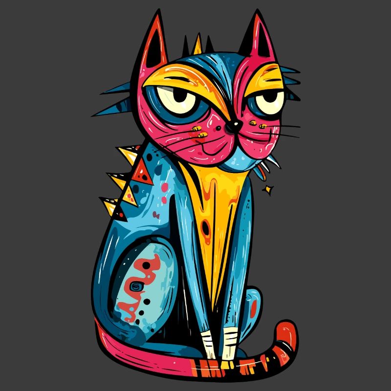 Katze Bunt Kunst