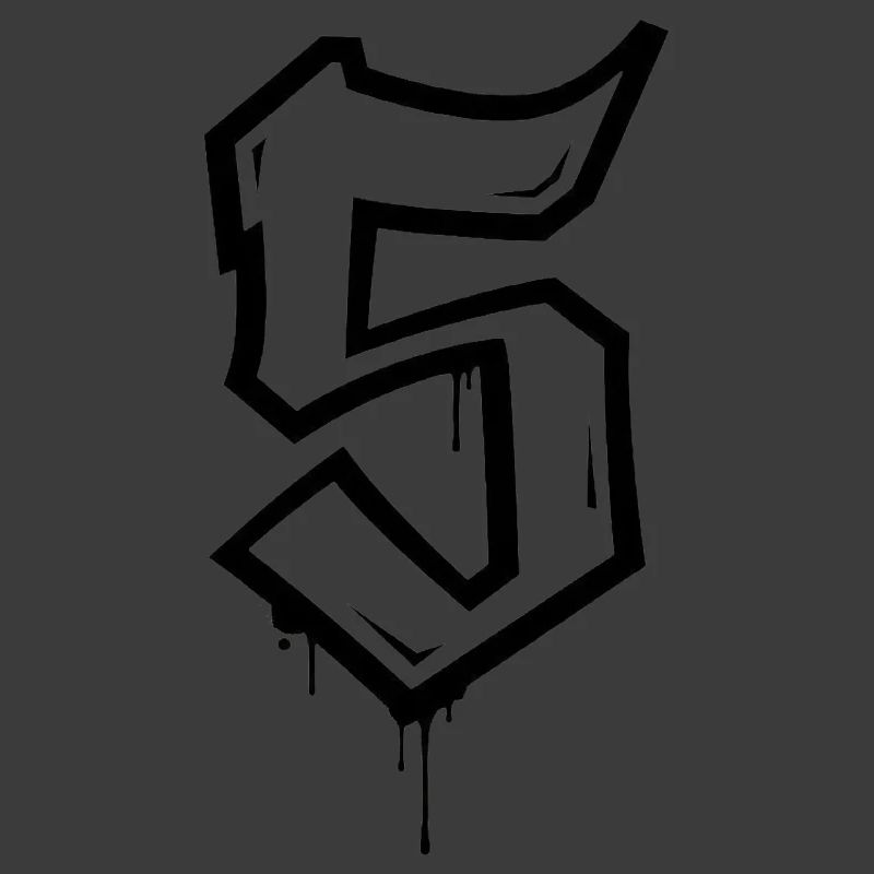 Graffiti-Stil Zahl 5 Design