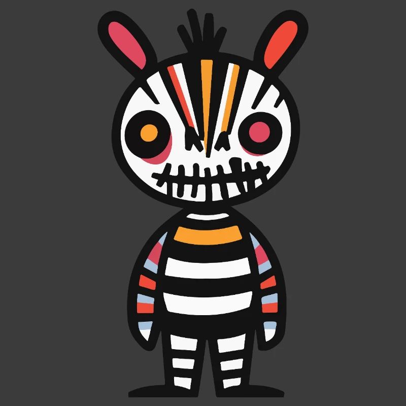 Zebra Halloween Comic Lustig