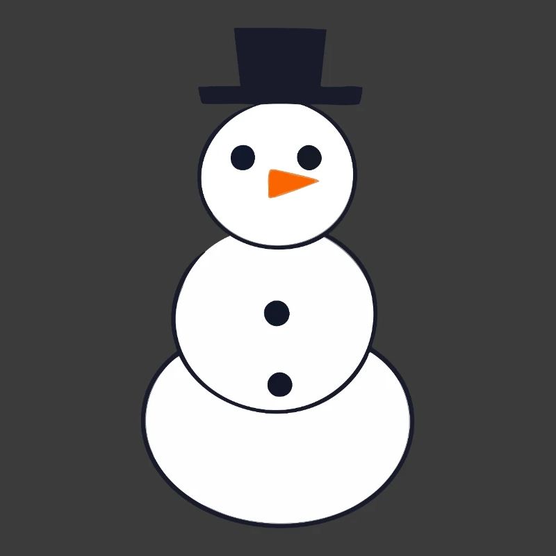 Minimalistische Schneemannkunst