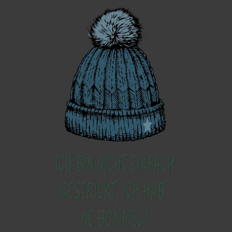 Ich bin nicht einfach gestrickt – Bommel Spruch