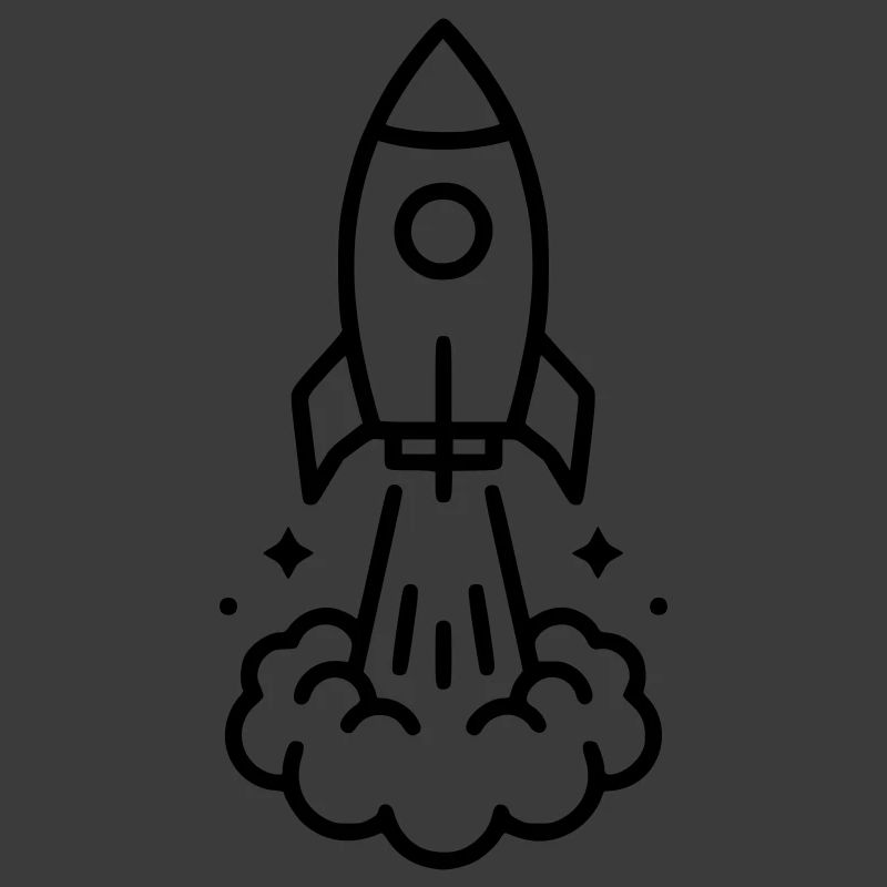 Icône spatiale de lancement de fusée