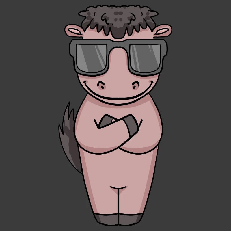 Pferd mit Sonnenbrille