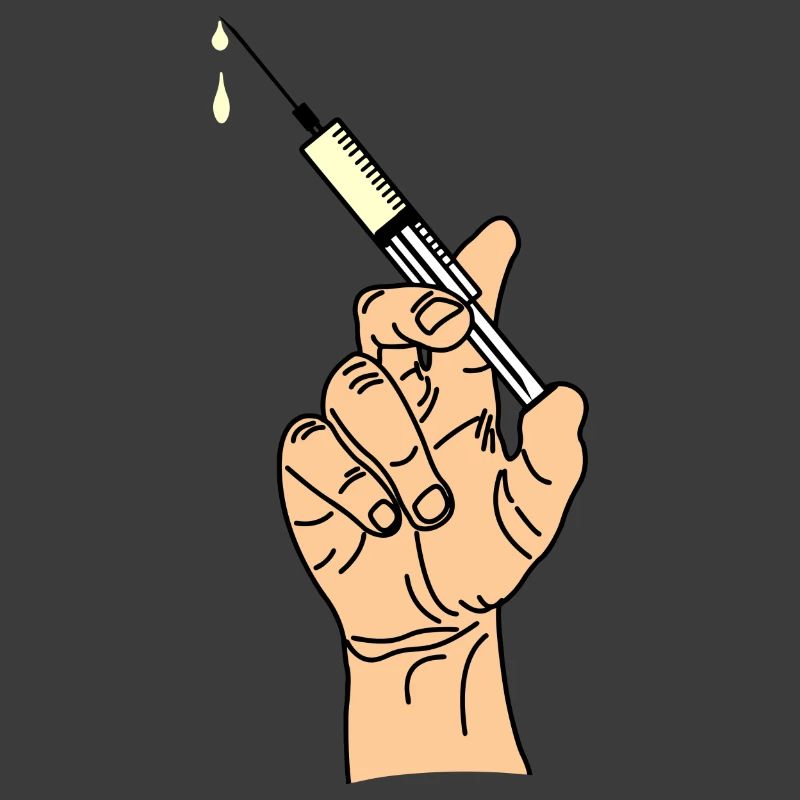 Hand mit Impfspritze 5