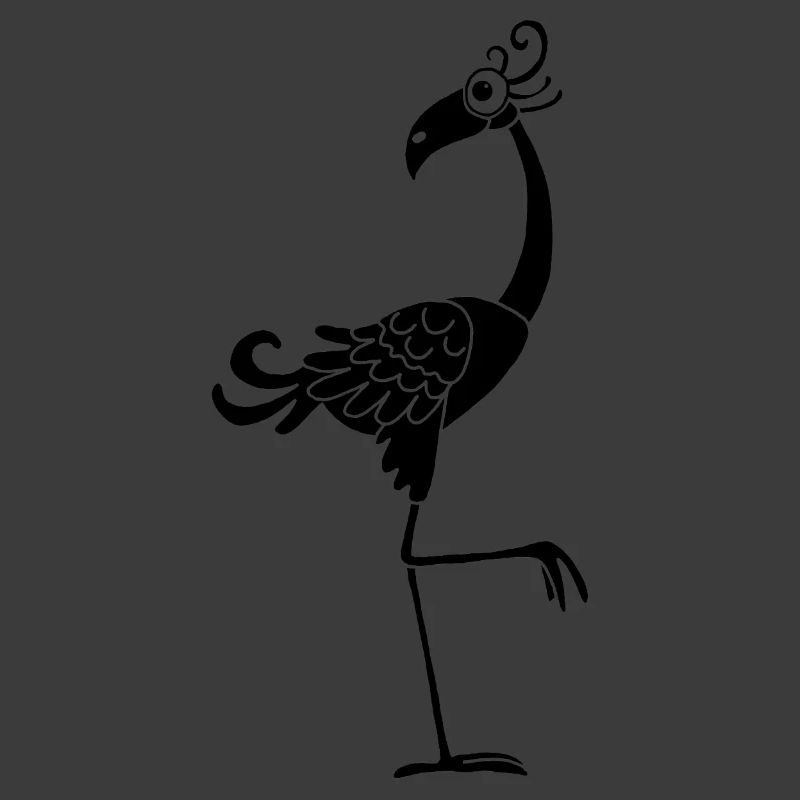Lustiger schwarzer Vogel