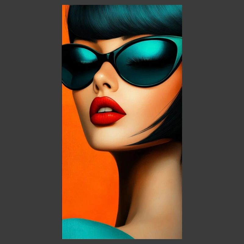 Futuristischer Retro Glamour Blick