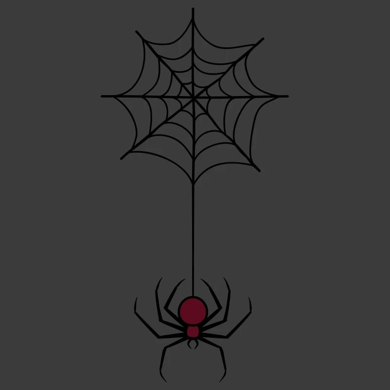Gruselige Halloween-Spinne im Netz