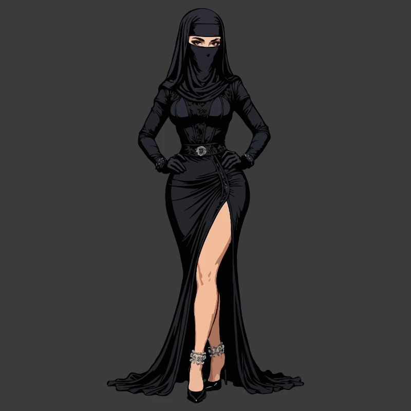 Élégance ninja noire