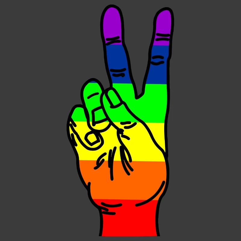 Regenbogen-Handfrieden