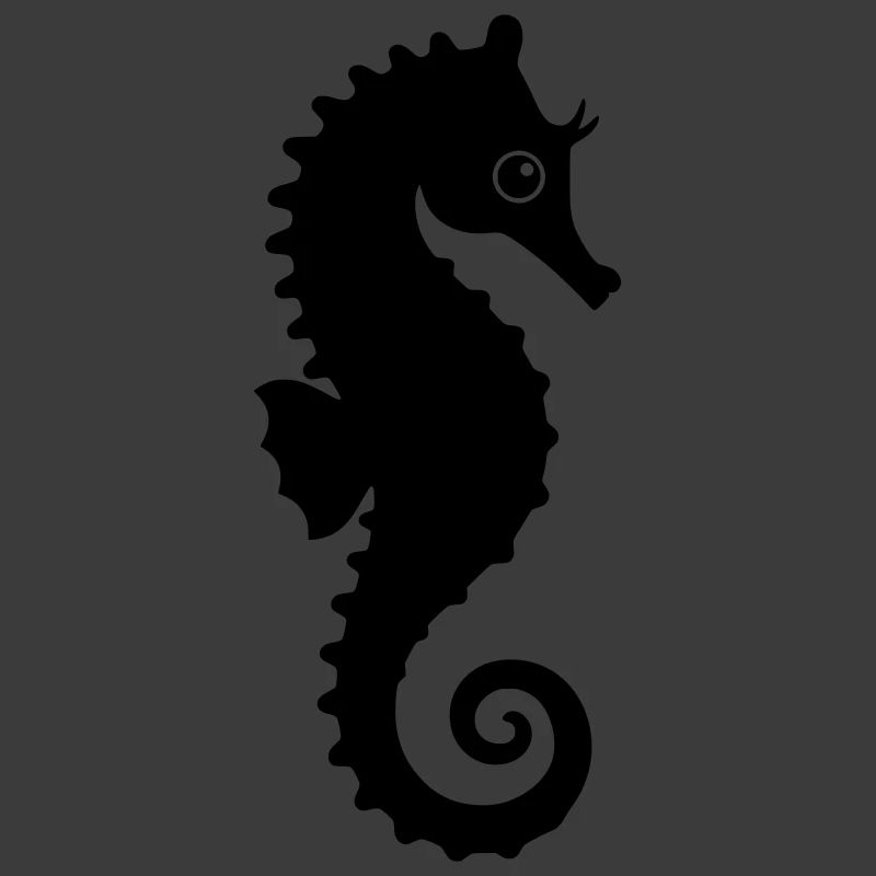 Süßes Seepferdchen Silhouette