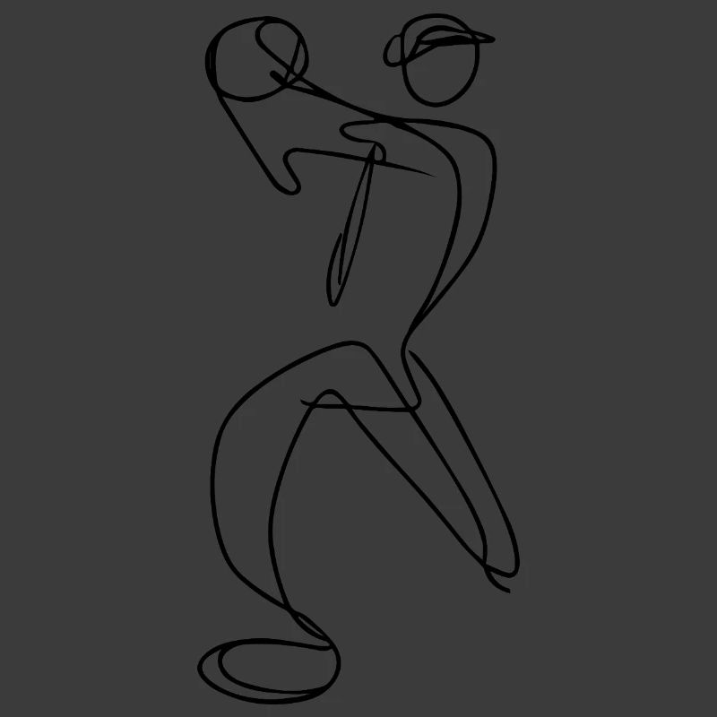 Cricket Bowler Zeichnung