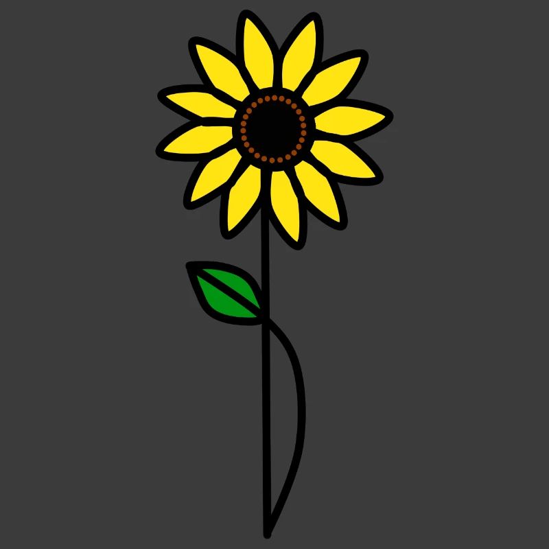 Minimalistische Sonneblume