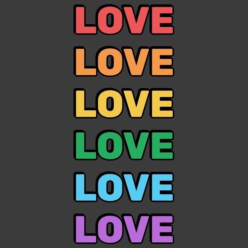 Rainbow Love Word Pattern