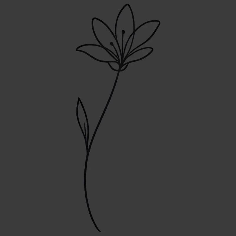 Botanische Linienblüte Minimal