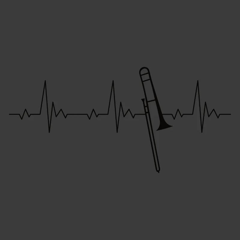 Trombone heartbeat frequency pulse ECG