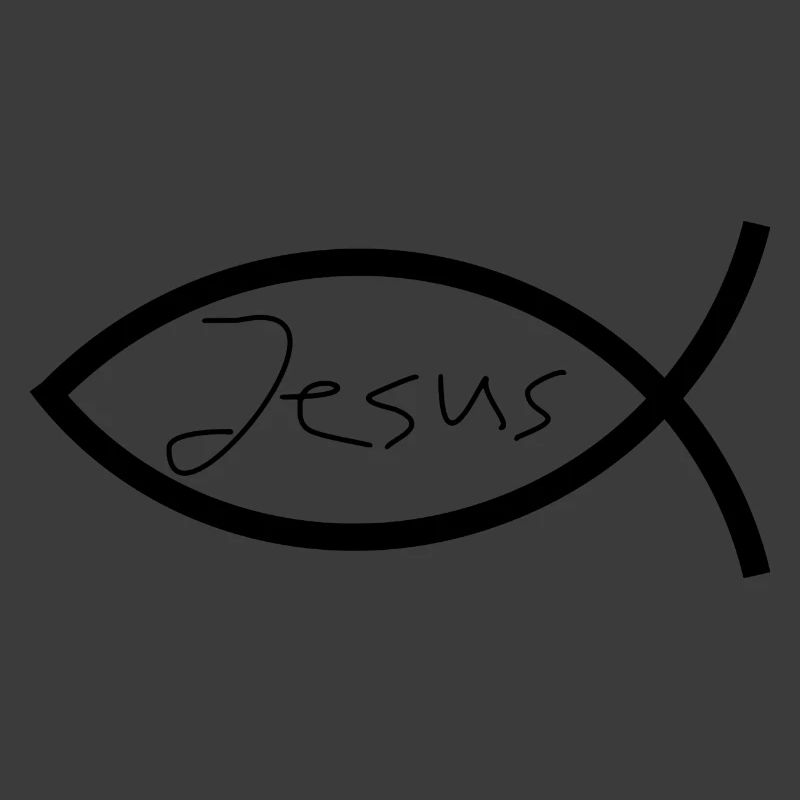 Jesus fish black Ichthys fish fish