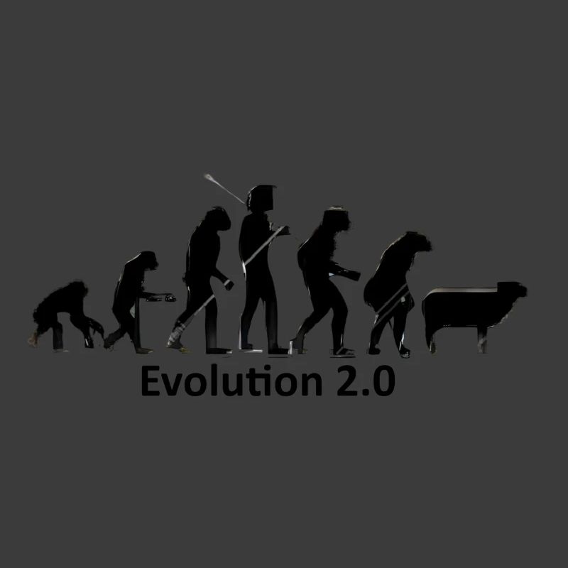 Human evolution in silhouette