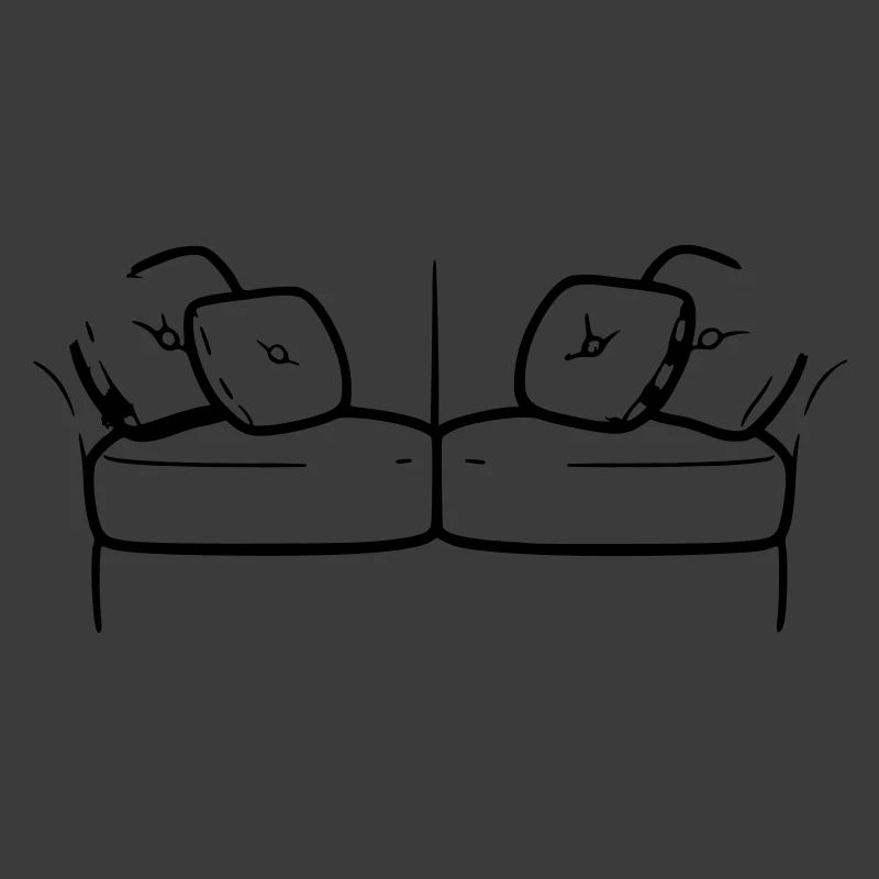 Sofa Couch Silhouette Chill Vektor