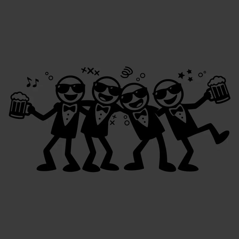 Bräutigam Freunde Gruppe Bier